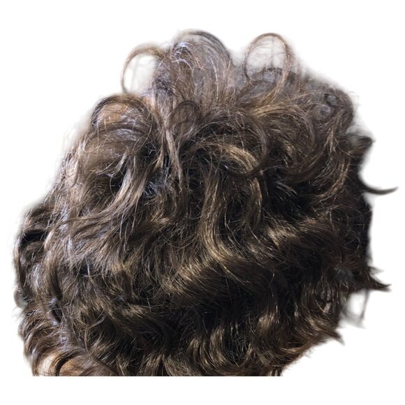 Paula Young Cassidy Short Brown Curly Synthetic Wig Color 8 Hair Layered Shag - Picture 6 of 12